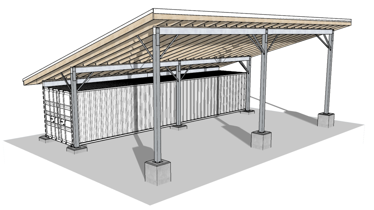 Marlon's Container/RV Carport is Done!